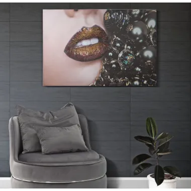 DRUK NA PŁÓTNIE Beautiful Lips 120X3,8X80 cm